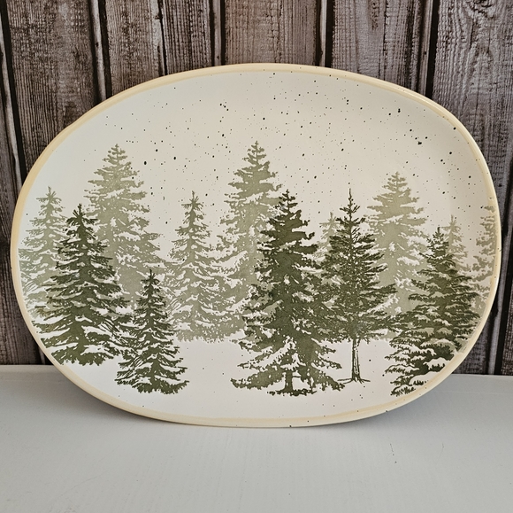 *Eli + Ana Evergreen Forest 12" Ceramic Platter - Picture 8 of 8